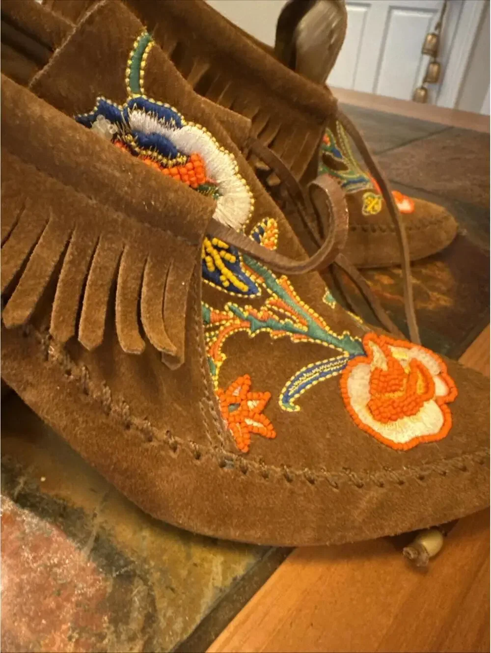 Tory Birch Brown Suede Classic Boot Embroidered One Of A Kind Beauty Size 10